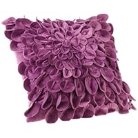 Brentwood Starburt Petals 16-Inch Pillow, Plum