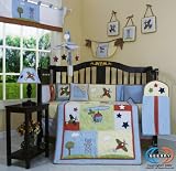Boutique Brand New GEENNY Baby Boy Aviator 13PCS CRIB BEDDING SET