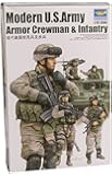 Trumpeter Modern US Army Crewmen and Infantry Figure Set, Scale 1/35, 6-Pack