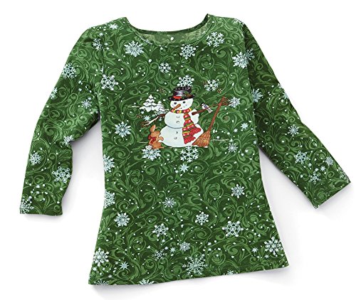 Winter Snow Days Snowman Sequin Top