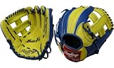 <少年軟式グラブ>Rawlings 展示会限定 ボルダーフィールド ペアーゴールド×ブルー サイズ中 2008後期モデル RJ8TC1-7745-L