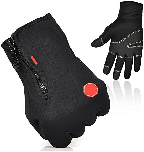 TPRANCE® Adjustable Men's Motorcycle Gloves for Winter Fleece Blocks Wind Anti-slip with Zipper Sport/Driving/Ski/Bike