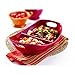 Rachael Ray Serveware 14-Inch Stoneware Divided Dish, Red