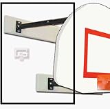 Three-Point Wall Mount Series with 3-4' Foot Extension for Fan-Shaped Board and Adjust-a-Goal