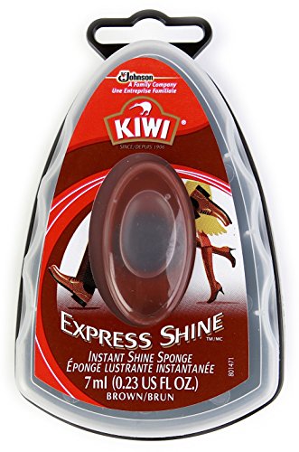 Kiwi Express Shoe Shine Sponge, 0.2 fl oz, Brown