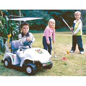 Little Tikes GC0206 Golf Cart Ride-On Toy with Clubs