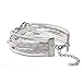 HITOP Jewelry Mens Womens Leather Bracelet, Vintage Heart Infinity with Charm Bangle, White Silver