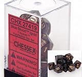 Chessex Scarab Blue Blood 7 piece dice set