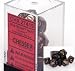 Chessex Scarab Blue Blood 7 piece dice set