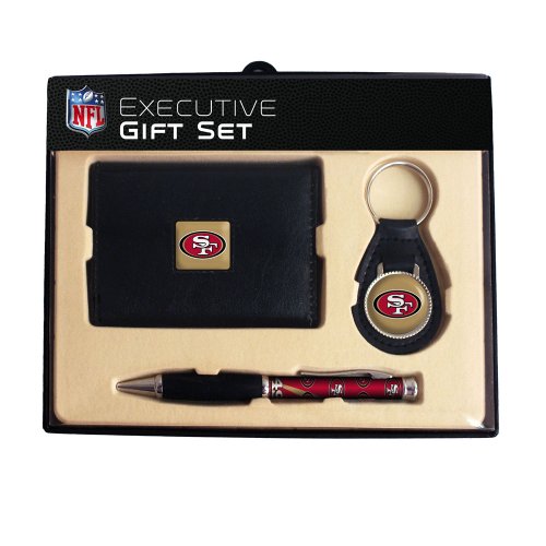 NFL San Francisco 49ers Trifold Wallet, Key Fob & Comfort Grip Pen Gift Set