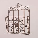Wrought Iron Wall Single Magazine Rack - Cesena