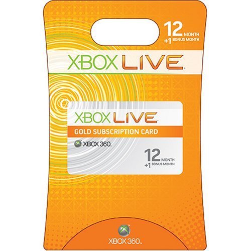 Xbox 360 Live 12 Month Subscription Gold Card