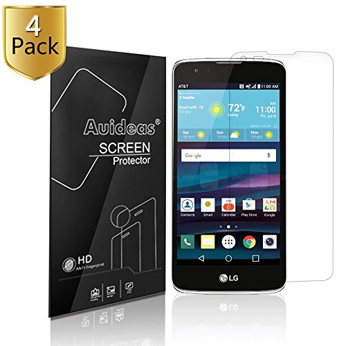 LG K8 (LG Escape 3,LG Phoenix 2) Screen Protector,Auideas (4-Pack) LG K8 Screen Protector Film HD Clear Retail Packaging for LG K8 (HD Clear) [Lifetime Warranty]