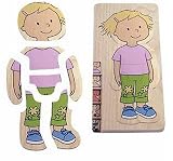 Beleduc Your Body - Girl 5- Layer Wooden Puzzle