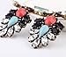 Charm.L Grace Kate Style Lady Leaf Vintage Crystal Earrings Ear Studs