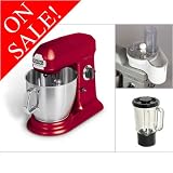 Viking Bright Red Stand Mixer with Bonus Attachments 5-qt.