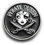 PIRATE QUEEN Belt Buckle Pyrate Chick Punk Evil Kid