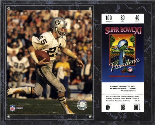 Mounted Memories Oakland Raiders Super Bowl XI Fred Biletnikoff Plaque with Replica Ticket