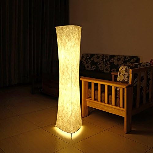 52" SOFTLIGHTING Floor lamp Fabric Shade Simple Shape for Living room, Color White