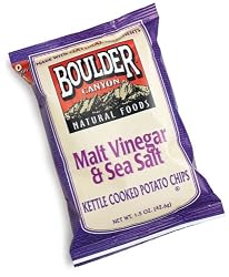 Boulder Canyon Kettle Chips, Malt Vinegar and Sea Salt, 1.5-Ounce Bags (Pack of 36)