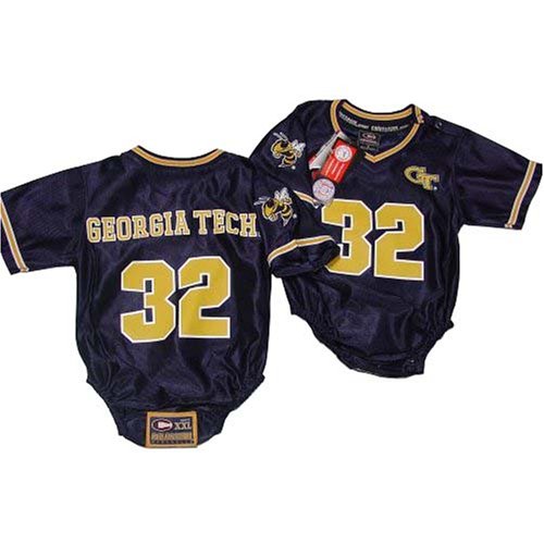 Buy Georgia Institute of Technology Yellow Jackets NCAA Football Infant baby Onesie Jersey S by Colosseum