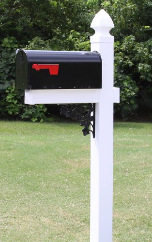 The Pocono Vinyl / PVC Mailbox Post - White (Includes Mailbox) On Sale