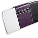 Fosmon Caddy Series Leather Wallet Case for Samsung Galaxy S4 IV / I9500 (White - Purple - Black)