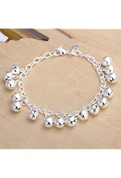 Pmany Charming Fashion 925 Sterling Silver Bracelet Jingle Bells Bead Charm Bracelet Lady Jewelry