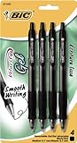 IMAGE OF BIC Velocity Retractable Gel Pen, Medium Point , 0.7 mm, Black, 4 Pens (RLCP41-Blk)