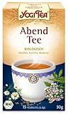 Yogi Tee, Abend-Tee, Ayurvedische Teemischung, Biotee, Teebeutel, Entspannen beim Genuss einer Tasse Tee zum Tagesausklang, 15 Teebeutel, 30g