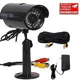 VideoSecu night vision security indoor outdoor monitoring camera with cable and 12VDC 500ma power supply IR801KC free surveillance DeCal 1OH