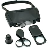 5X 10X 14X 20X Magnifier Loupes Headset 4 Piece Set