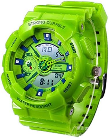 Green Silicone Waterproof Multi Function Watches for Girls or Boys