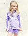 SunBusters Girls L/S Rash Guard(UPF 50+), Grape/BlackBerry, 8/10 yrs
