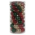 69 Ct Glass Ornament Tub - Red/Gold/Green
