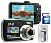 SVP Xthinn-737 Black 7MP 3x Optical zoom 3-inch LCD Digital Camera + FREE 4GB SDHC Card & AA Rechargeable set