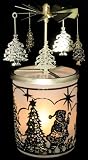 Santa Candle Holder Spinning Trees Scandinavian Decor
