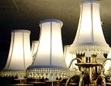 17, NEW, BELL, SHAPED, OFF-WHITE, CHANDELIER, or, CANDLE LIGHTS, CREAM, MINI, LAMP SHADE, to, CLIP-ON, CANDELABRA BULBS, NEW, HEAVY DUTY, MINI SHADES, with, DOUBLED, IVORY, LINEN, FABRIC, with , 3, SIZES, of, WHITE PEARLS, on, OCTAGON, SIDES, for, UPDATING YOUR HOME, LIGHT, MINI SHADE, is about, 3 ACROSS TOP X 5 at BOTTOM, by 6 TALL, SMALL, LIGHT SHADE, UPC609722846714