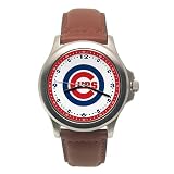Chicago Cubs MLB Rookie Watch with Leather Band - Men's