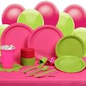24-Guest Party Kit - Bright Pink/ Kiwi