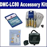 Panasonic Lumix DMC-LC80 Digital Camera Accessory Kit includes: KSD2GB Memory Card, SDC-27 Case, ZELCKSG Care & Cleaning, SB257 Charger