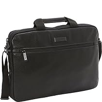 Kenneth Cole Reaction Vadornox Slim Single Gusset Portfolio Briefcase

