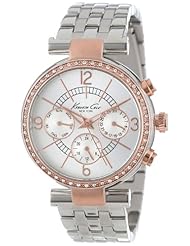 Kenneth Cole New York Womens KC4871 Dress Sport Rose Gold Detailed Chrongraph Watch