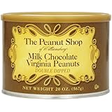 The Peanut Shop of Williamsburg Milk Chocolate Covered Virginia Peanuts, 20-Ounce Tin