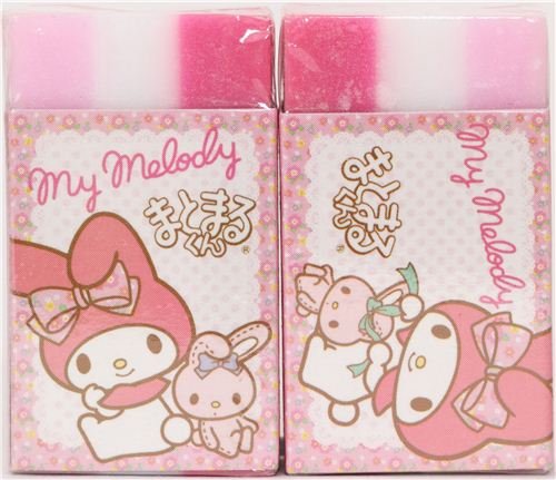 Imagen 2 de Goma de borrar de 3 colores con My Melody y conejito