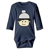 NINKI ベビー服 可愛い リトルボーイ 長袖 ロンパース 6ヶ月~24ヶ月 100%コットン 出産祝い Size 24 Months ライトブルー