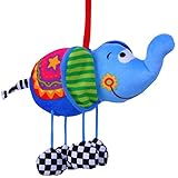 ベビー知育玩具 枕元 ベビーカー 飾り 人形 小象　赤ちゃん おもちゃ 歯がみ ベル付き 知育 知育教育 出産祝い 百日祝い プレゼント かわいい 人気