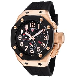 Swiss Legend Men's 10541-RG-01-BB Trimix Diver Collection Chronograph Black Rubber Watch