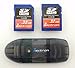 Trade Pack 2 x Zectron Pro 32GB Class 10 High Speed SDHC Memory Card for Fuji Finepix A100, A160, A170, A180, A235, A920, AV100, AV110, AV130, AV140, AV150, AV180, AX245W, AX245 W, AX250, AX280, E500, E510, E550, E900, F40fd, F45fd, F47fd, F50fd, F60 fd, F60fd, F70 EXR, F70EXR, F72 EXR, F72EXR, F72EXR, F72 EXR, F80EXR, F80 EXR, F85EXR, F85 EXR, F100fd, F200 EXR, F200EXR, F300 EXR, F300EXR, F305EXR, F480, F485, HS-10, HS10, HS-11, HS11   SDHC / 3 in 1 USB card reader