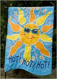 Bedazzled Summer Sun Garden Size Applique Flag